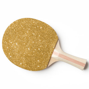 Gold Glitter Sparkles Ping-Pong Paddle