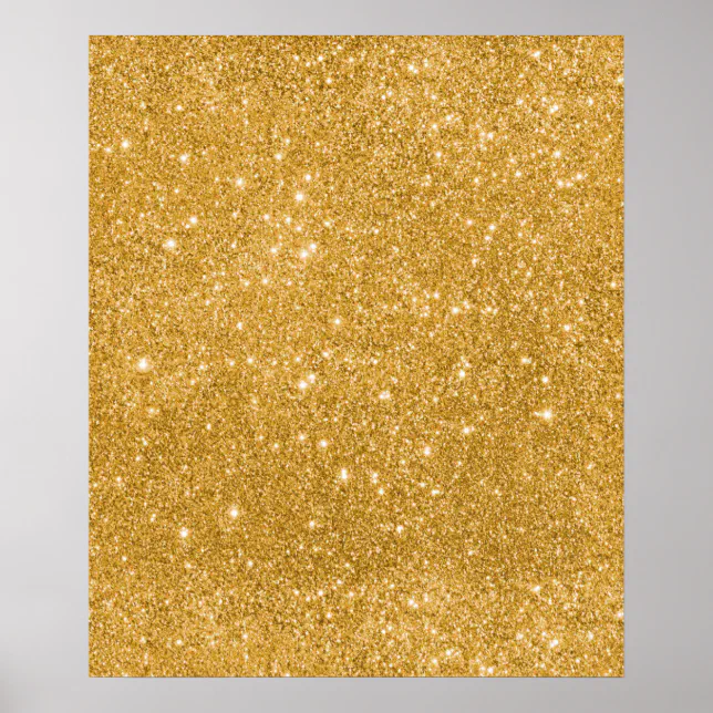 Gold Glitter Sparkles Poster | Zazzle