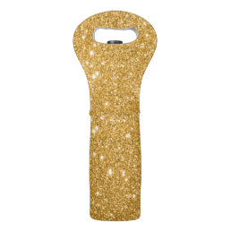 Gold Glitter Sparkles Wine Bag