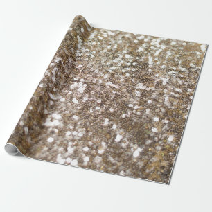 Gold Glitter Sparkling Glam Girly Glitzy Wrapping Paper