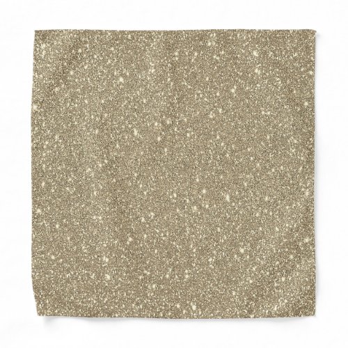 Gold Glitter Sparkly Elegant Classy Girly Cute Bandana