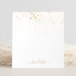 Gold Glitter Sparkly Elegant Glamorous Script Notepad<br><div class="desc">Create your own personalized gold diamond sparkle notepad with your custom modern handwritten script name.</div>