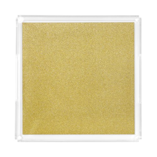 Gold Glitter Sparkly Glitter Background Acrylic Tray