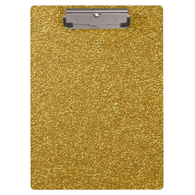 Gold Glitter, Sparkly, Glitter Background Clipboard (Front)