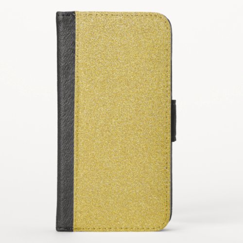 Gold Glitter Sparkly Glitter Background iPhone X Wallet Case