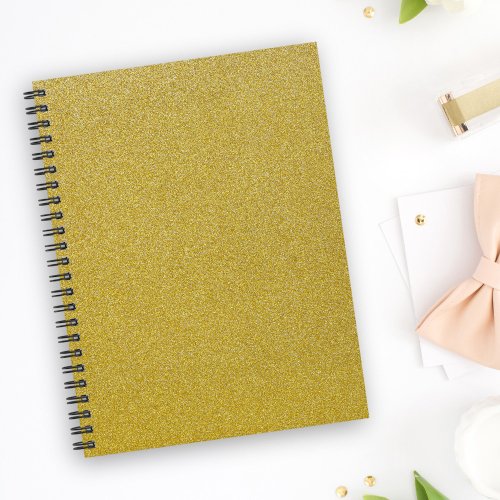 Gold Glitter Sparkly Glitter Background Notebook
