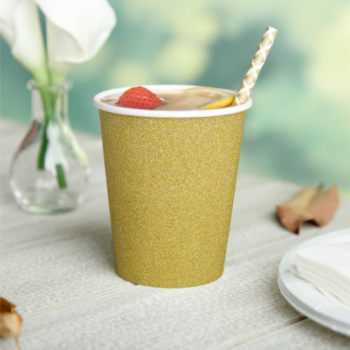 Gold Glitter Sparkly Glitter Background Paper Cups