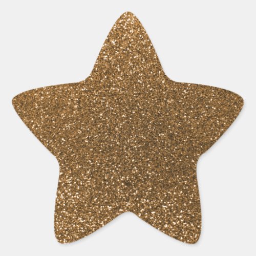 Gold glitter star sticker