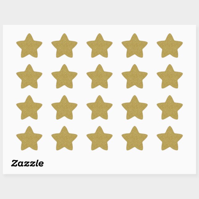 Gold Glitter  Star Sticker (Sheet)