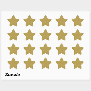 Gold Glitter Star Sticker