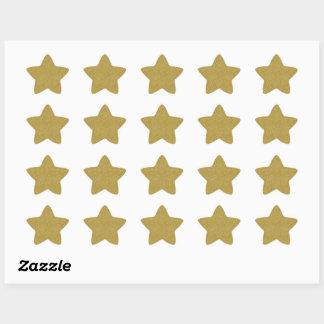 Gold Glitter Star Sticker