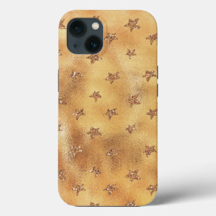 Gold Glitter Stars  iPhone 13 Case