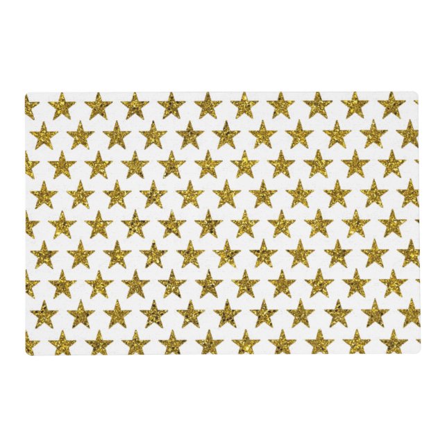 Gold glitter stars  placemat (Front)