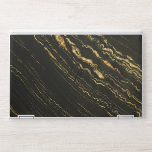 gold glitter stone agate marble Sparkle strata HP Laptop Skin
