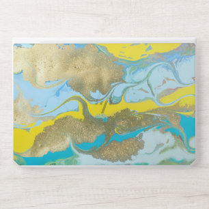 gold glitter strata Sparkles agate stone marble HP Laptop Skin