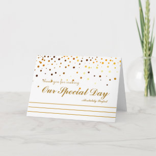 Gold Glitter Stripes Thank you for special day