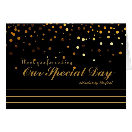 Gold Glitter Stripes Thank you for special day