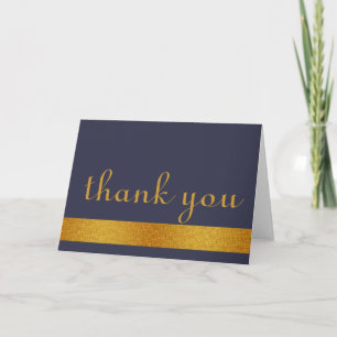 Gold Glitter Stripes Thank you for special day Card