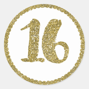 Number 16 Stickers | Zazzle