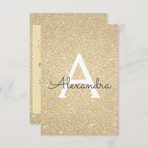 Gold Glitter Sweet 16 Save the Date Invitation