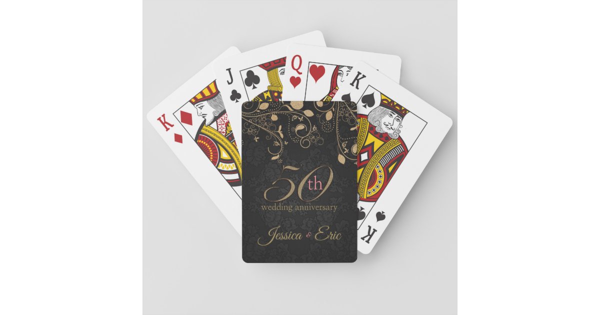 Gold Glitter Swirls Playing Cards | Zazzle