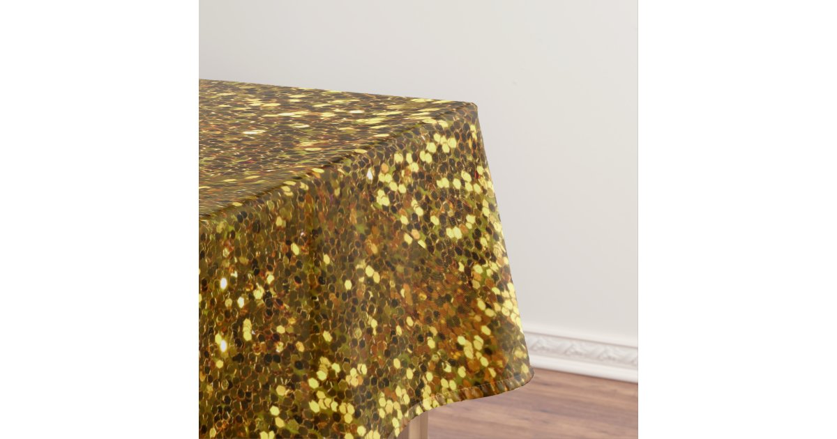 Gold Glitter Tablecloth Zazzle
