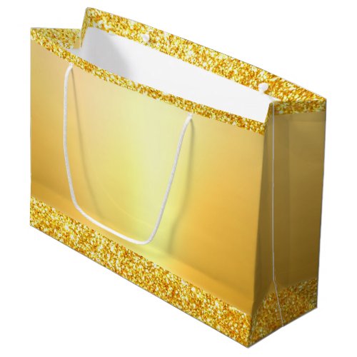 Gold Glitter Template Elegant Modern Glamorous Large Gift Bag