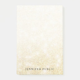Gold Glitter Template Modern Elegant Minimalist Post-it Notes