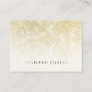 Gold Glitter Template Modern Elegant Professional Business Card
