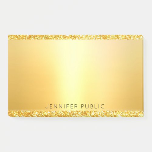 Gold Glitter Template Modern Elegant Professional Post_it Notes