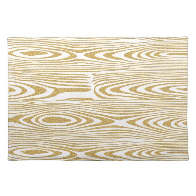 Gold Glitter Texture Print Placemat (Front)