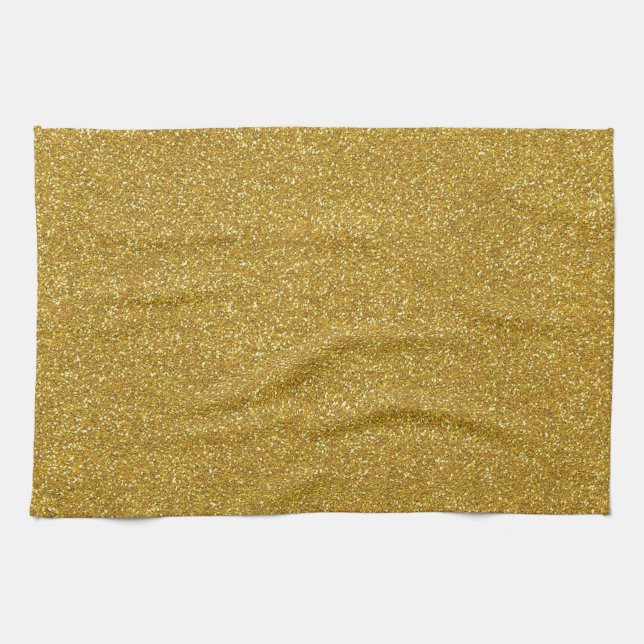 Gold Glitter Texture Towel (Horizontal)