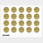 Gold Glitter Thank You For Your Purchase Classic Round Sticker | Zazzle