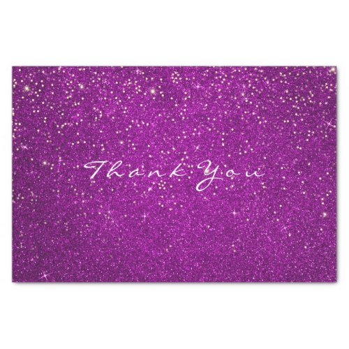 Gold Glitter Thank You Fuchsia Pink Spark Tissue Paper