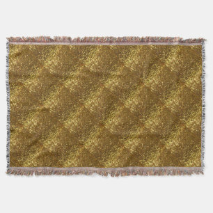 Gold Glitter Throw Blanket