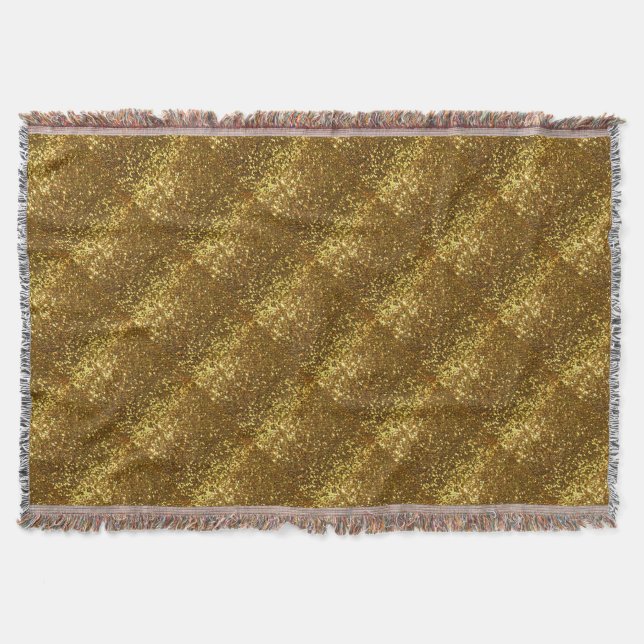 Gold Glitter Throw Blanket (Front)
