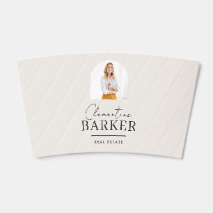 Gold Glitter Torn Paper Coffee Cup Sleeve