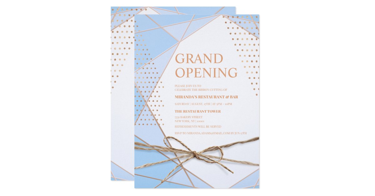 Gold glitter typography Restaurant grand opening Invitation | Zazzle.com