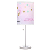 Gold Glitter Unicorn Personalized Nursery Rainbow Table Lamp (Right)