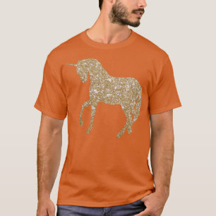 Gold Glitter Unicorn T-Shirt