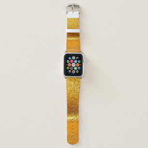 Gold glitter vintage lights texture. christmas ab apple watch band