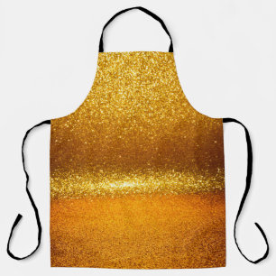 Gold glitter vintage lights texture. christmas ab apron