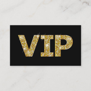 Gold Glitter VIP Business Consultant Business Card