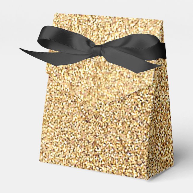 Gold Glitter Wedding-Celebrations Multi Styles Favor Boxes (Front Side)