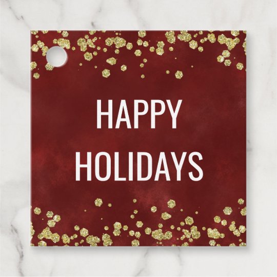 Gold Glitter With Watercolor Wine Background Favor Tags Zazzle Com