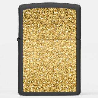 Gold Glitter With White And Black