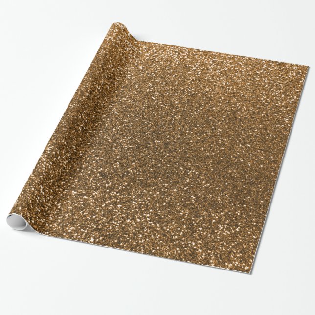 Gold glitter wrapping paper (Unrolled)