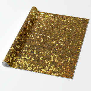 Gold Glitter Wrapping Paper