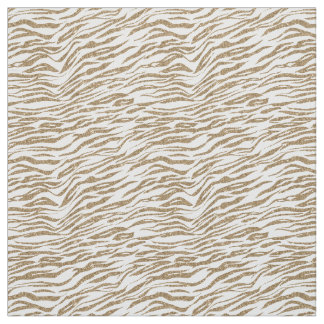 Gold Glitter Zebra Fabric