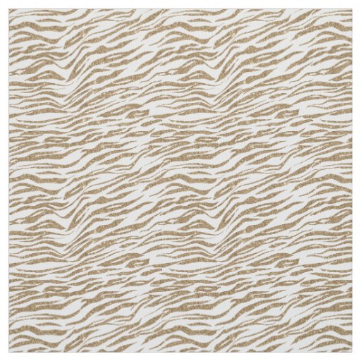 Gold Glitter Zebra Fabric